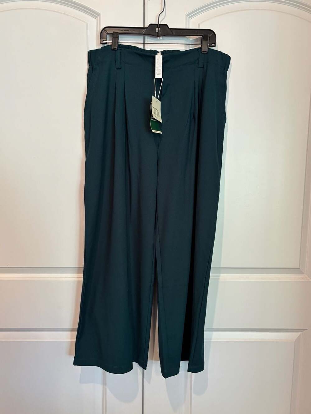 Halara High Waisted Pleated Wide Leg Casual Pants Dark Green XXL/1X